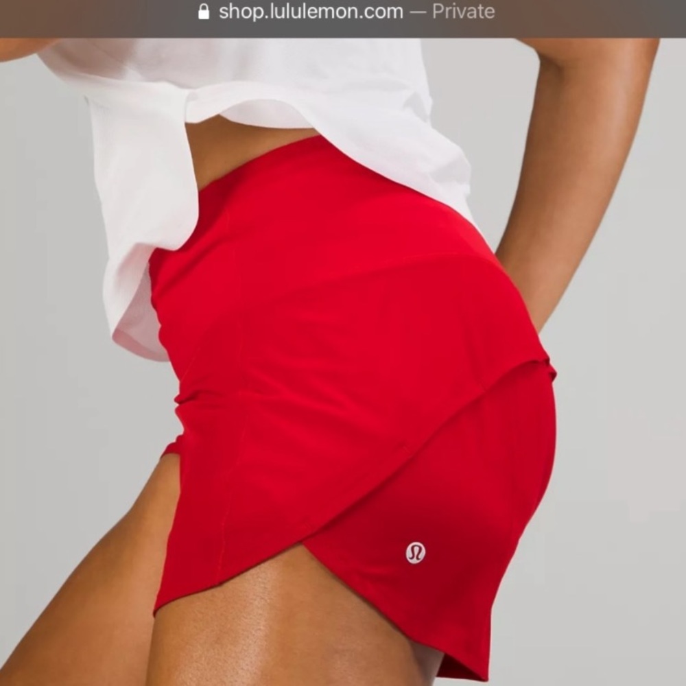 ❤️LULULEMON HIGH RISE SPEED UP SHORT 4”-DARK RED-8/10❤️ - Picture 4 of 13